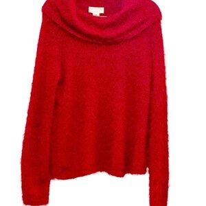 Vintage Easy Spirit Red Cowl Neck Sweater size medium